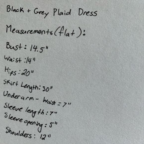 Black and white plaid dress handmade - Picture 10 of 10